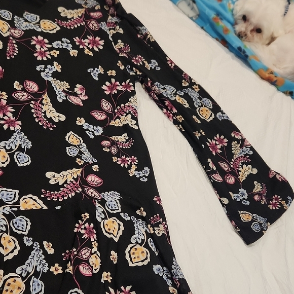 Style & Co. Floral Blouse - Black, Pink, Yellow - Picture 3 of 6